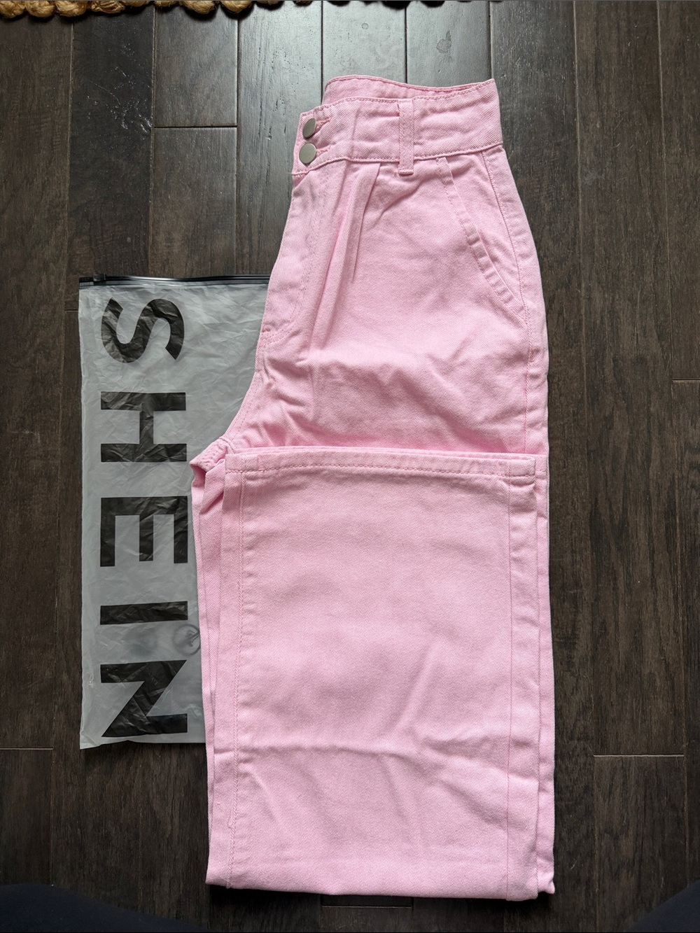 NEW SHEIN Pink Wide Leg Trouser jeans